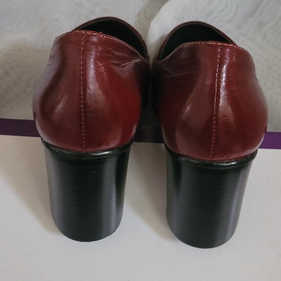 Gianni Bini Chunky Leather Upper Heels - Size 8 - Picture 6 of 8